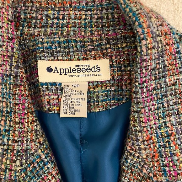 Petite Appleseed's Woven Multicolor Women's Blazer Size 12P (Large) - Picture 4 of 5